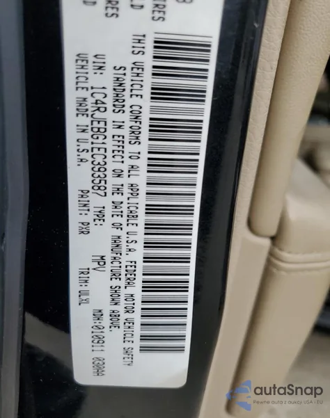 2014 Jeep Grand Cherokee Limited из США, поврежденный, VIN 1C4RJEBG1EC393587